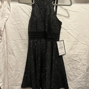 Black and White Patterned Dress
